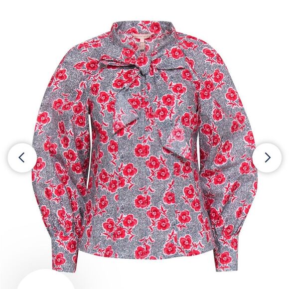 Rebecca Taylor Tops - Rebecca Taylor Patterned Blouse Red Floral  2